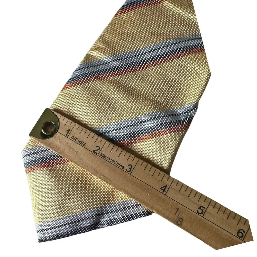 Lot Of 2 Bobby Jones Robert Talbott Neckties Red Floral‎ Print Yellow Striped